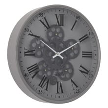 Grey Metal Wall Clock